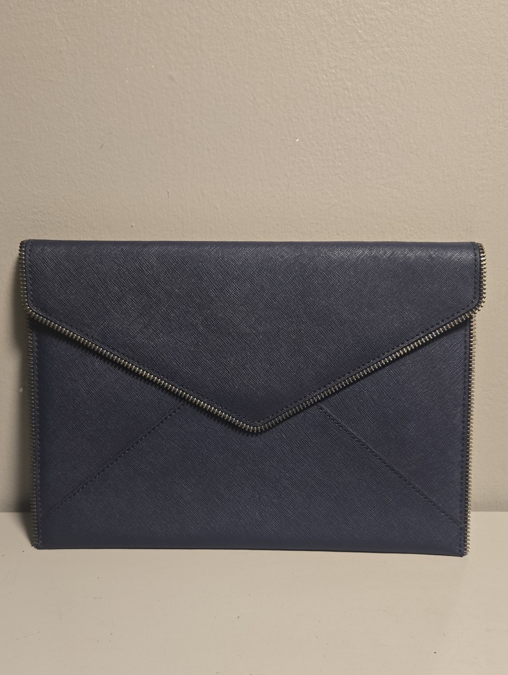 Rebecca Minkoff Navy Envelope Zipper Clutch